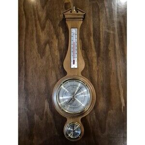 Vintage MCM Airguide Violin Barometer Fully Functional 20"